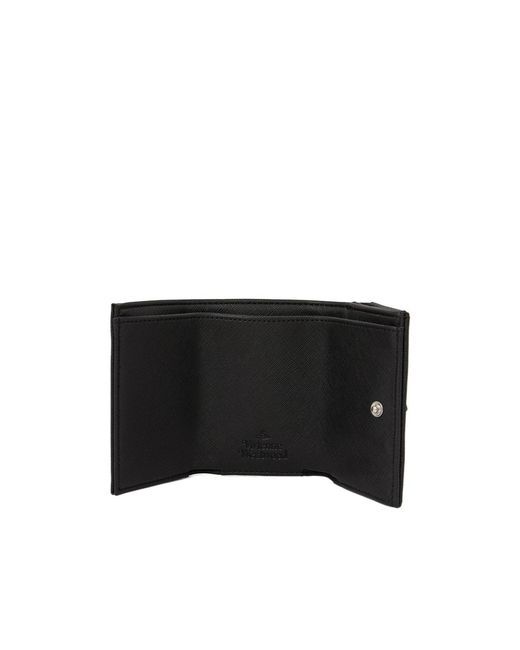 Vivienne Westwood Black Orb Plaque Envelope Wallet