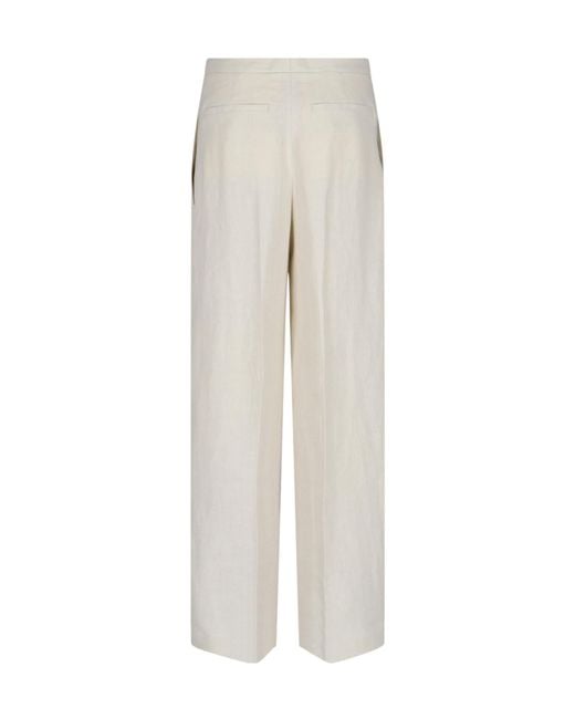 Lardini White Straight-Leg Casual Pants