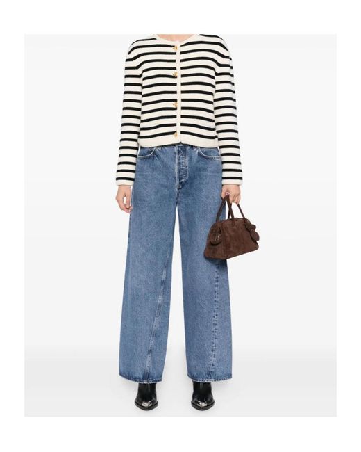 Agolde Blue Twist Low Slung Jeans
