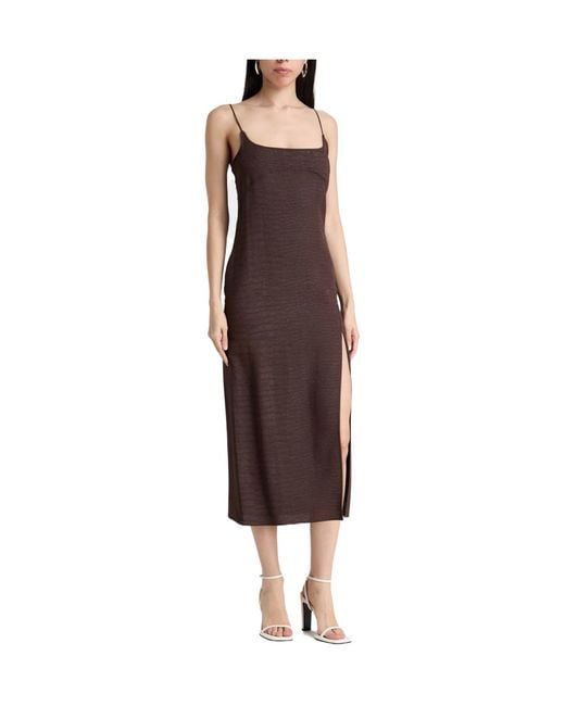 Jacquemus Brown Sleeveless Smooth-Finish Dress