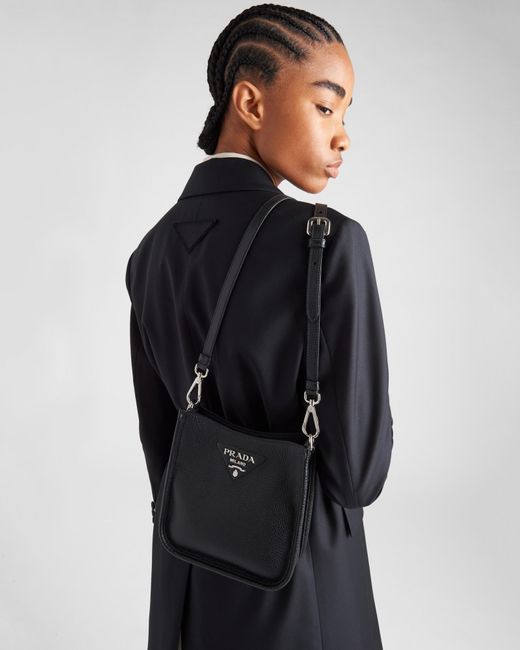 Prada Black Leather Mini Shoulder Bag