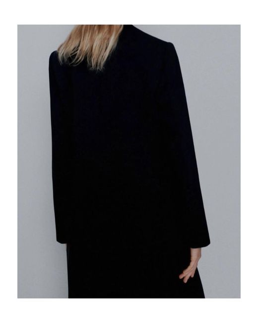 Marella Black Envers Satin Collarless Blazer