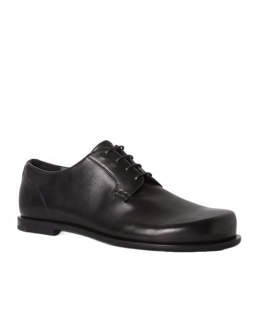 Fendi Black Squared Ff Lace-Up Shoes for men