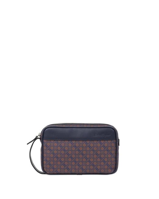 Ferragamo Purple Logo Hand-Held Bag