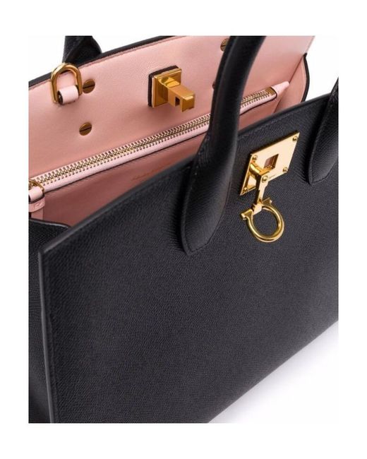 Ferragamo Black Logo Shoulder Bag