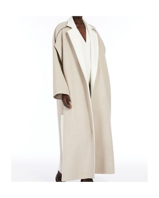 Max Mara White Single Breasted Coat