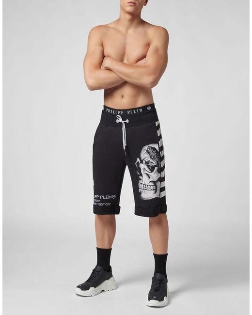 Philipp Plein Blue Logo Detail Shorts for men