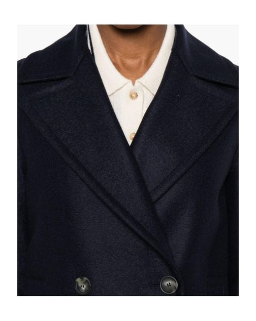 Harris Wharf London Blue Double-Breasted Jacket