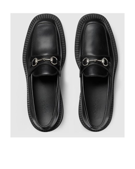Gucci Black Interlocking G Loafers for men