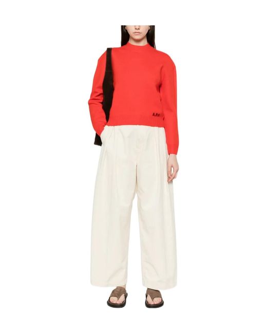 A.P.C. Red Crew-Neck Seater