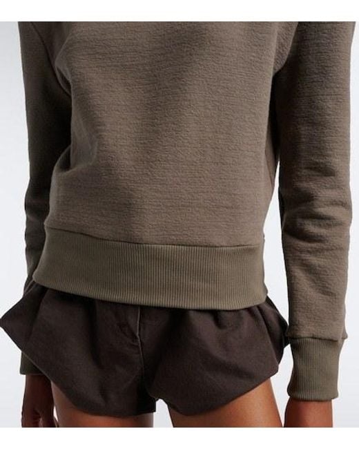 Magda Butrym Gray Cotton-Blend Jersey Hoodie
