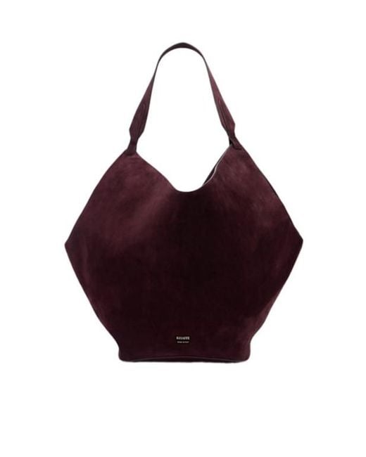 Khaite Purple Double-Handle Shopping Bag