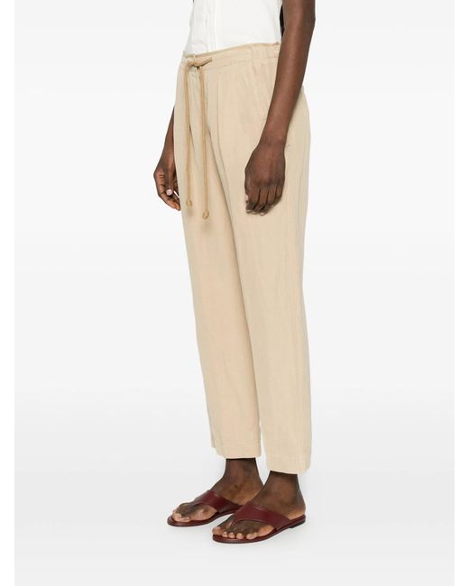 Isabel Marant Natural Sharony Drawstring Tapered Pants