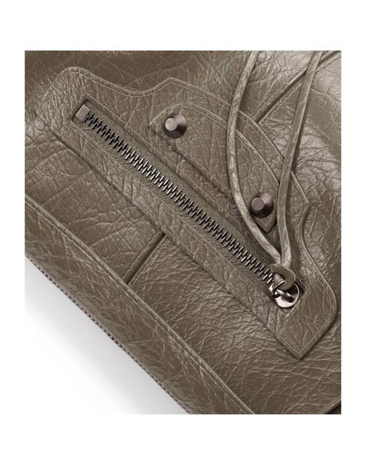Balenciaga Gray Le City Moto Mini Shoulder Bag