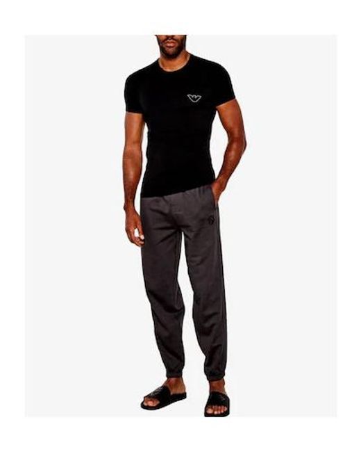 Emporio Armani Black Short Sleeve T-Shirt for men