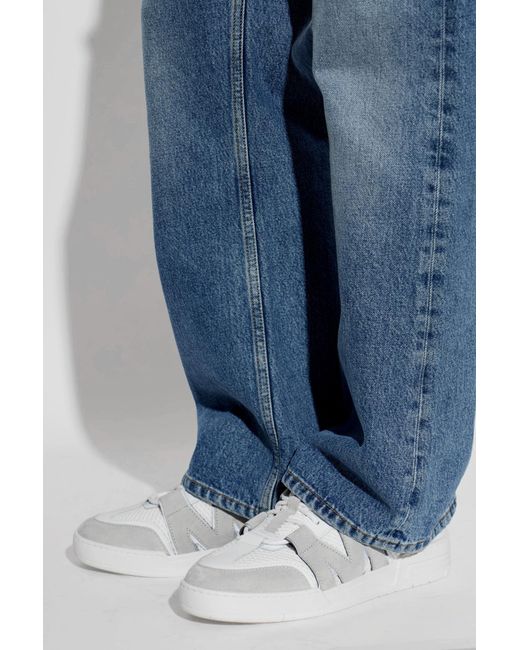 Moschino White Round-Toe Sneakers for men