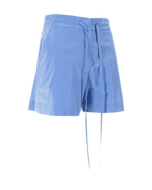 P.A.R.O.S.H. Blue Drawstring Shorts