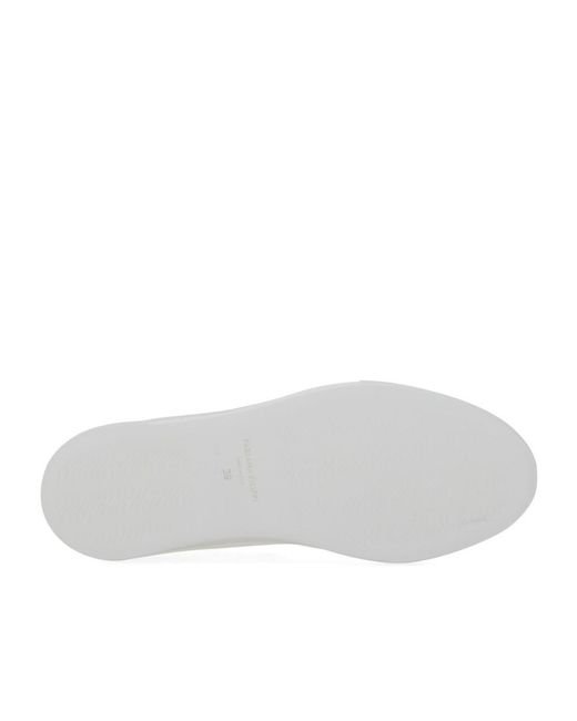 Fabiana Filippi White Diamond Thread Low-Top Sneakers