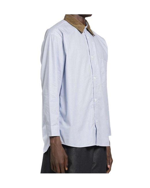 Comme des Garçons White Plaid Shirt for men
