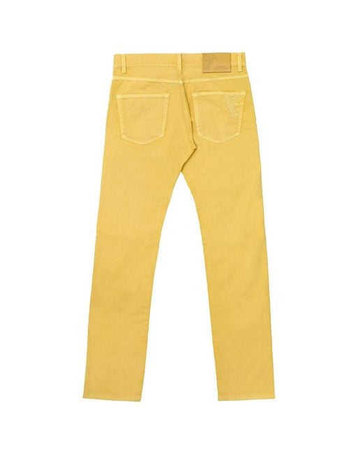 Versace Yellow Logo Straight Jeans for men