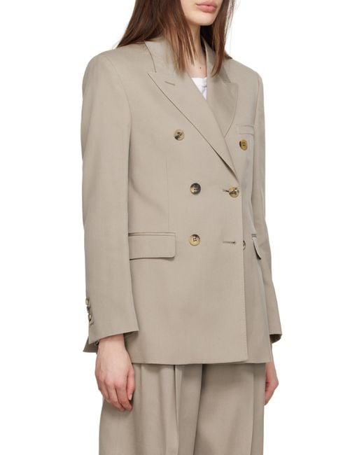 Golden Goose Deluxe Brand Gray Double-Breasted Blazer