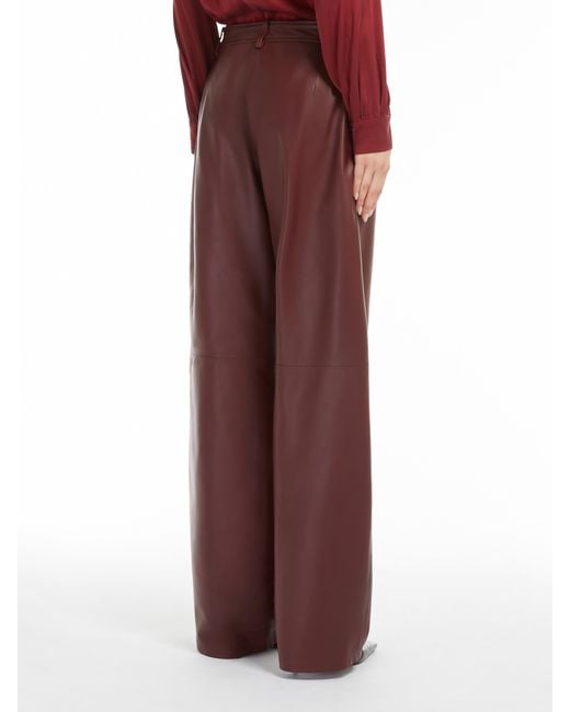 Max Mara Purple Belt-Loop Casual Pants