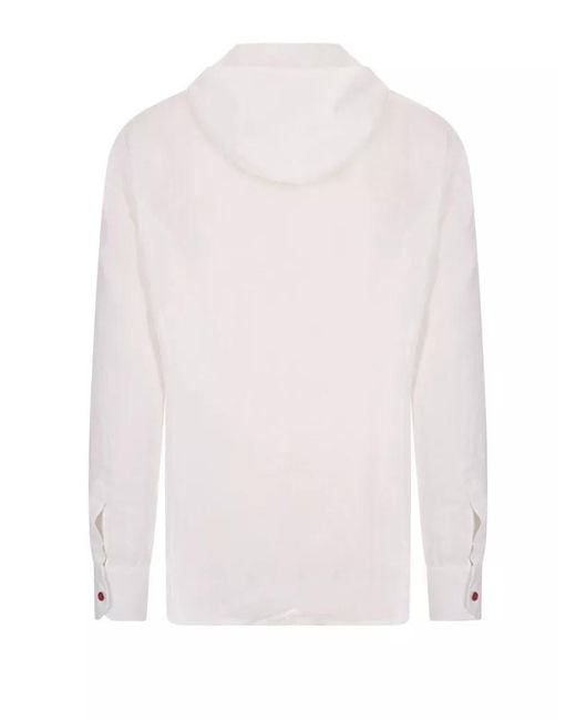 Kiton White Hooded Jacket for men