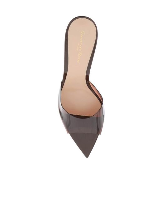 Gianvito Rossi Pink Elle Pointed-Toe Mules