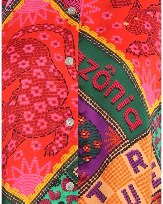 Farm Rio Red Long-Sleeved Shirt