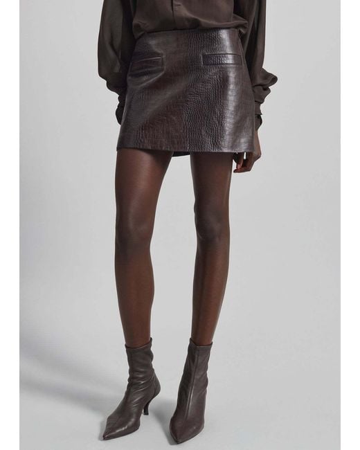Frankie Shop Brown Rory Skirt