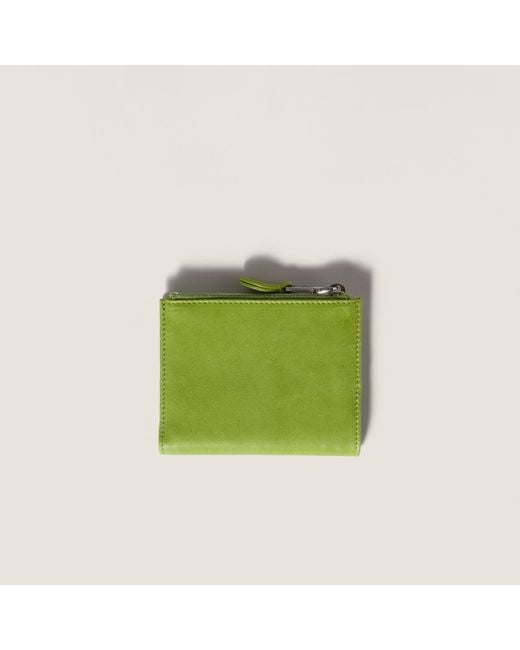 Miu Miu Green Small Leather Wallet