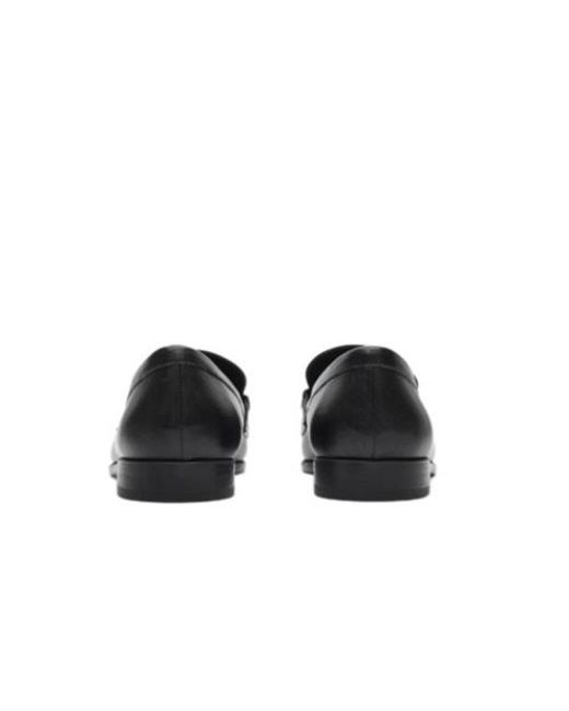 Burberry Black Leather Opal Loafers