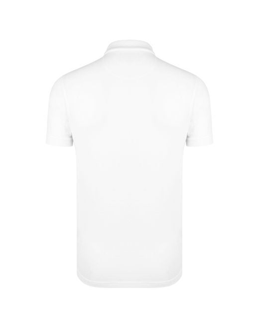 Barbour White Logo Short-Sleeve Polo Shirt for men