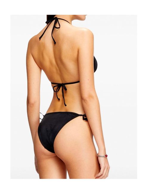 DIESEL Black Elettra-Dnm Tie-Side Bikini