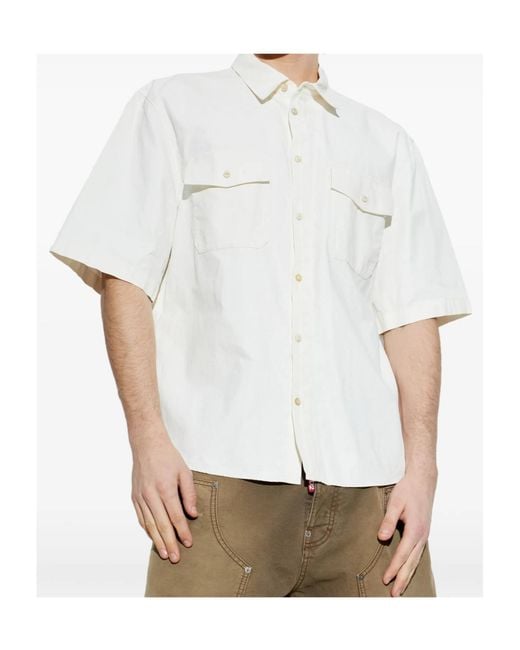 DSquared² White Short Sleeved Buttoned Shirt for men