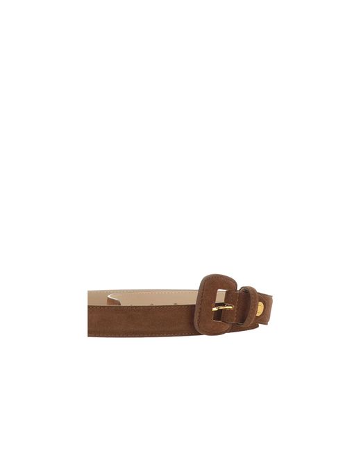 Gianni Chiarini Brown Suede Buckle Belt
