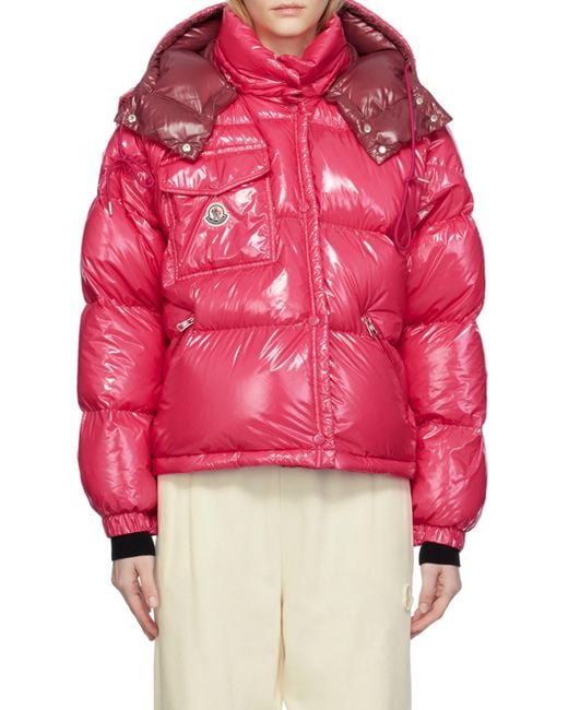 Moncler Pink Karakorum Short Down Jacket