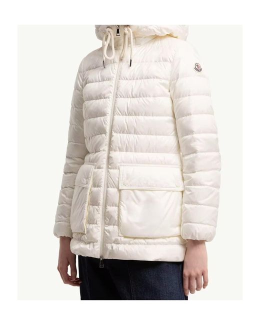 Moncler White Jasmin Short Down Jacket