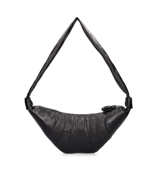 Lemaire Black Medium Zipper Horn Shoulder Bag for men