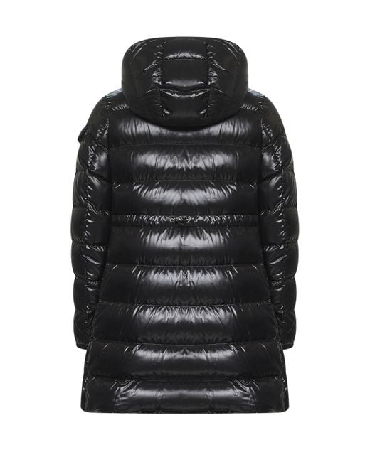 Moncler Black Courcelles Hooded Mid-Length Down Jacket