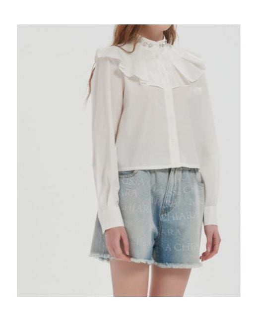 Marissa Chiara White Long Sleeve Shirt