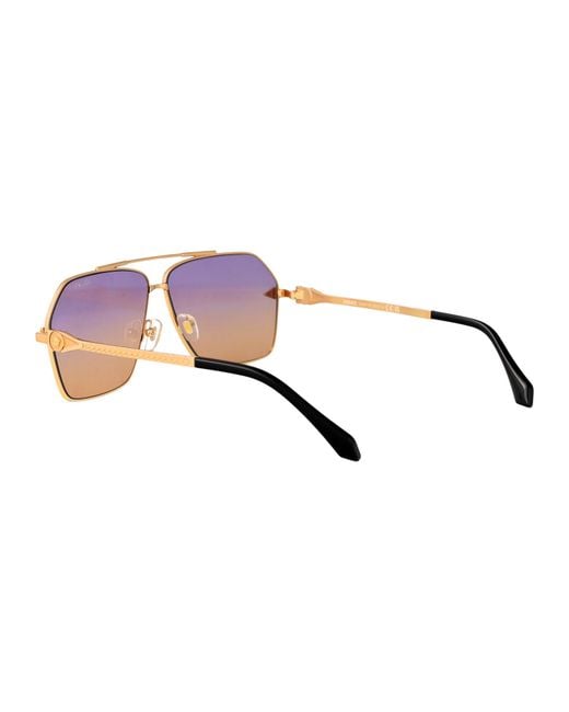 Versace Purple Geometric-Frame Sunglasses for men