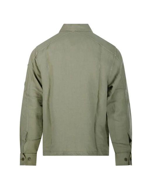 C P Company Green Utility Overshirt for men