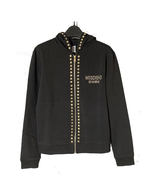 Moschino Black Logo Casual Jacket