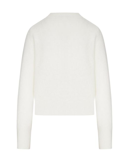 Lisa Yang White Long-Sleeve Knit Cardigan