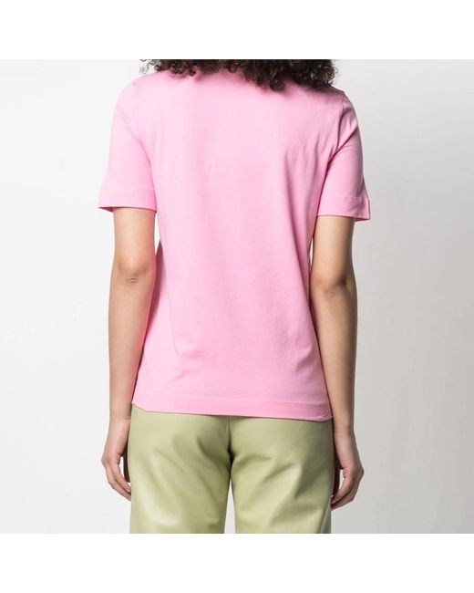 Moschino Pink T-Shirt With Round Neck And Short Sleeves