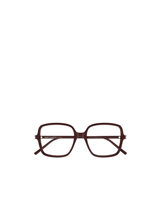 Saint Laurent White Square-Frame Glasses