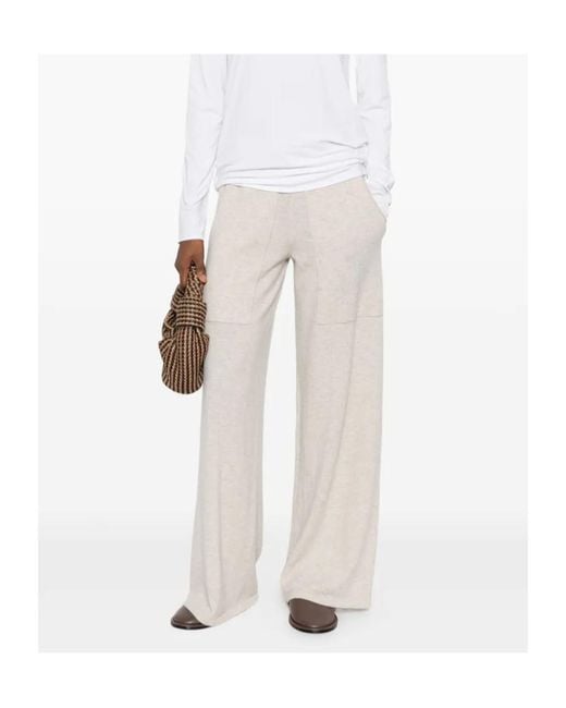 Lisa Yang White Drawstring Wide-Leg Pants