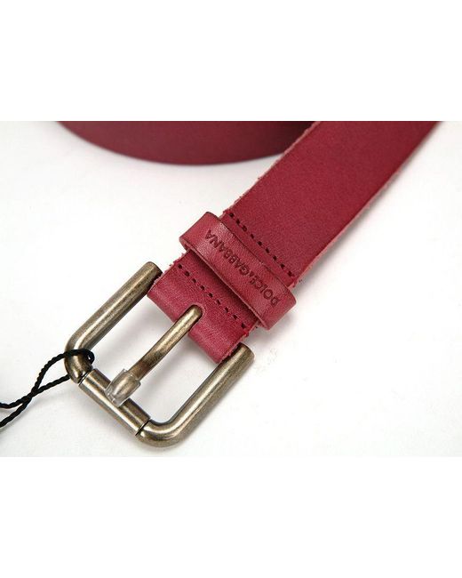 Dolce & Gabbana Red Buckle Belt for men