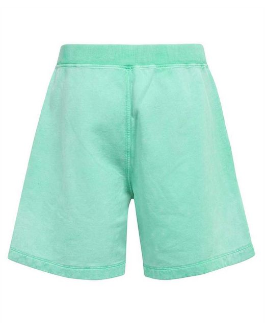 DSquared² Green Logo-Print Cotton Track Shorts for men